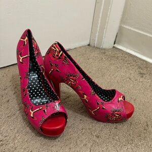 Iron Fist High Heels - Roses & Anchors